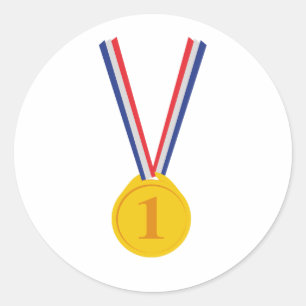 Gouden medaille winnaar ronde sticker