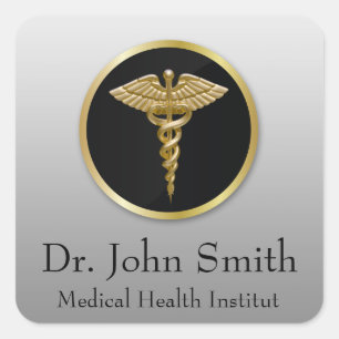 Gouden Medische Caduceus - Sticker