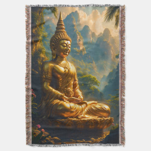 Gouden meditatie in de Thaise toppen Deken