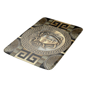 Gouden Medusa Griekse Sleutel Badmat