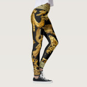 Gouden Medusa, Seraphs en Baldachino op zwart Leggings (Rechts)
