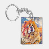 GOUDEN MEISJE chow Sleutelhanger (Voorkant Links)