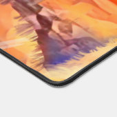 GOUDEN MEISJE Ruw rood chowDesk Mat (Hoek)