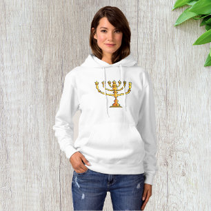 Gouden Menora Joodse Kaarshouder Hoodie
