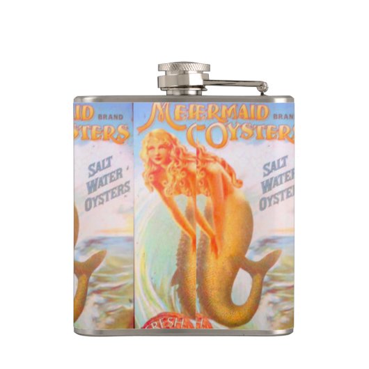 gouden mermaids heupkolf heupfles (Achterkant)