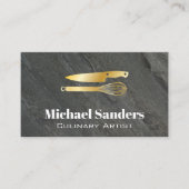 Gouden Mes en Kwast Visitekaartje (Voorkant)