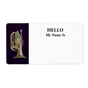 gouden messing-eufonium etiket