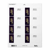 gouden messing-eufonium etiket (Full Sheet)