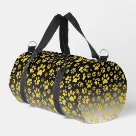 Gouden metalen patroonpoten op gradiëntachtergrond plunjezak