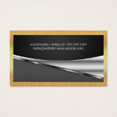 Gouden metalen rand | Justitia weegschaal Visitekaartje (Achterkant)