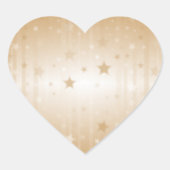 gouden metalen sterren hart sticker (Voorkant)