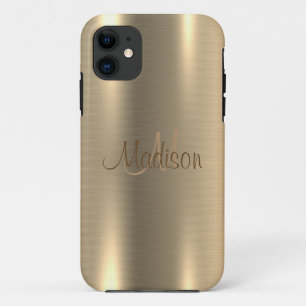 Gouden Metallic Chic Elegante Chic Persoonlijke iPhone 11 Hoesje