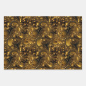 Gouden Metallic look Fractal ontwerpen Inpakpapier Vel (Voorkant)
