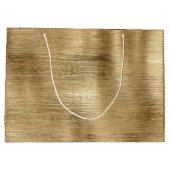 Gouden metallic textuur rustieke shimmer stijlvol groot cadeauzakje (Achterkant)
