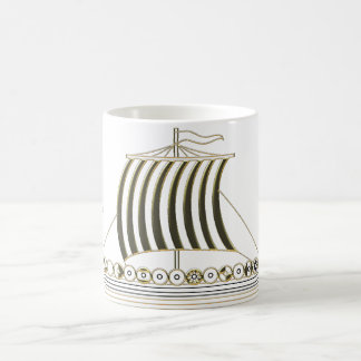 Gouden Metallic Viking Langboot Mok
