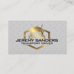 Gouden Metallic Vrachtwagen Logo Metalen rand Visitekaartje