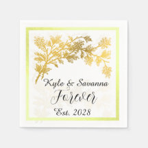 Gouden Minimalistische Elegante Trouwservet Templa