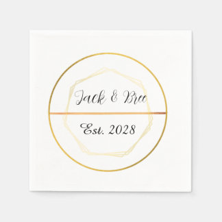 Gouden Minimalistische Elegante Trouwservet Templa Servet