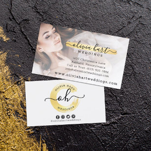 Gouden Minimalistische Verf Swirl Aangepast Logo F Visitekaartje