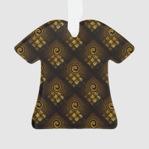 Gouden Moderne Boho Elegant Abstract Kunstpatroon Ornament