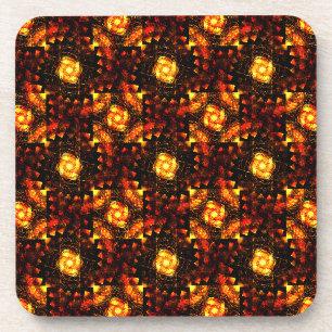 Gouden moderne boho elegante abstracte kunstpatroo bier onderzetter