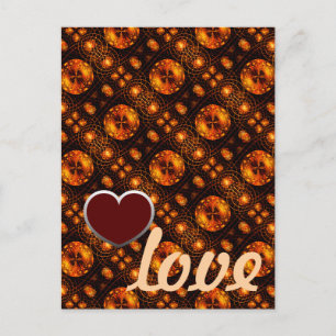 Gouden moderne boho elegante abstracte kunstpatroo briefkaart