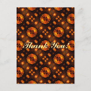 Gouden moderne boho elegante abstracte kunstpatroo briefkaart