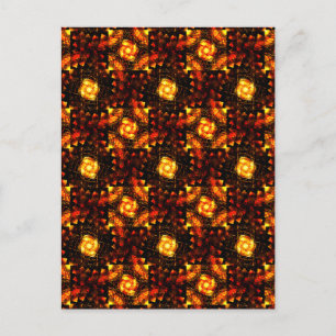 Gouden moderne boho elegante abstracte kunstpatroo briefkaart
