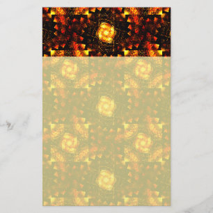 Gouden moderne boho elegante abstracte kunstpatroo briefpapier