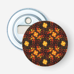 Gouden moderne boho elegante abstracte kunstpatroo button flesopener