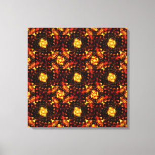 Gouden Moderne Boho Elegante Abstracte Kunstpatroo Canvas Afdruk