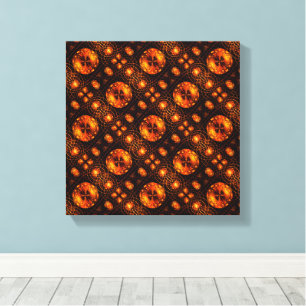 Gouden moderne boho elegante abstracte kunstpatroo canvas afdruk