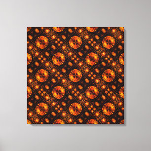 Gouden Moderne Boho Elegante Abstracte Kunstpatroo Canvas Afdruk