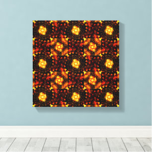 Gouden moderne boho elegante abstracte kunstpatroo canvas afdruk