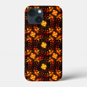 Gouden moderne boho elegante abstracte kunstpatroo iPhone 13 mini hoesje