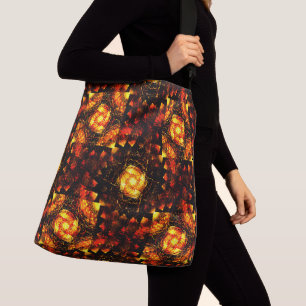 Gouden moderne boho elegante abstracte kunstpatroo crossbody tas
