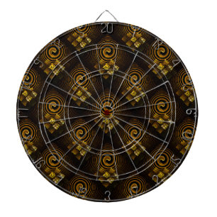 Gouden Moderne Boho Elegante Abstracte Kunstpatroo Dartbord
