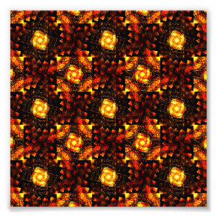 Gouden Moderne Boho Elegante Abstracte Kunstpatroo Foto Afdruk