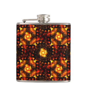 Gouden moderne boho elegante abstracte kunstpatroo heupfles