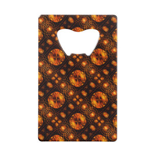 Gouden moderne boho elegante abstracte kunstpatroo kredietkaart flessenopener