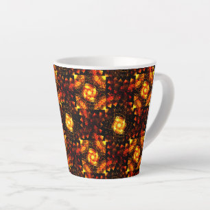 Gouden moderne boho elegante abstracte kunstpatroo latte mok