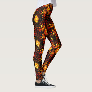 Gouden moderne boho elegante abstracte kunstpatroo leggings