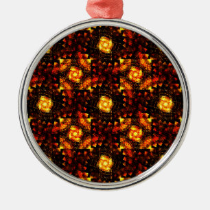 Gouden moderne boho elegante abstracte kunstpatroo metalen ornament