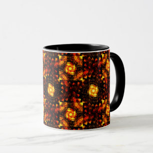 Gouden moderne boho elegante abstracte kunstpatroo mok