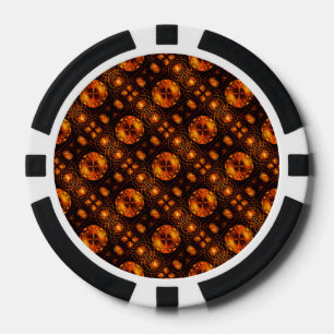 Gouden moderne boho elegante abstracte kunstpatroo poker chips