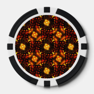 Gouden moderne boho elegante abstracte kunstpatroo poker chips