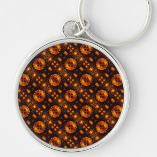 Gouden Moderne Boho Elegante Abstracte Kunstpatroo Sleutelhanger