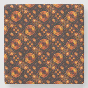 Gouden moderne boho elegante abstracte kunstpatroo stenen onderzetter