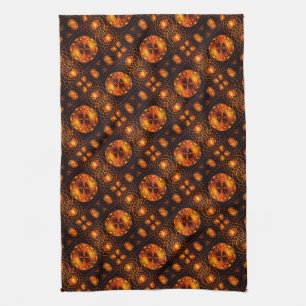Gouden moderne boho elegante abstracte kunstpatroo theedoek