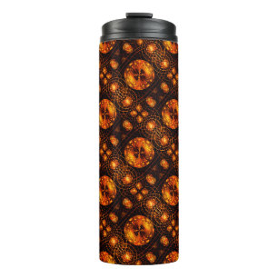 Gouden moderne boho elegante abstracte kunstpatroo thermosbeker